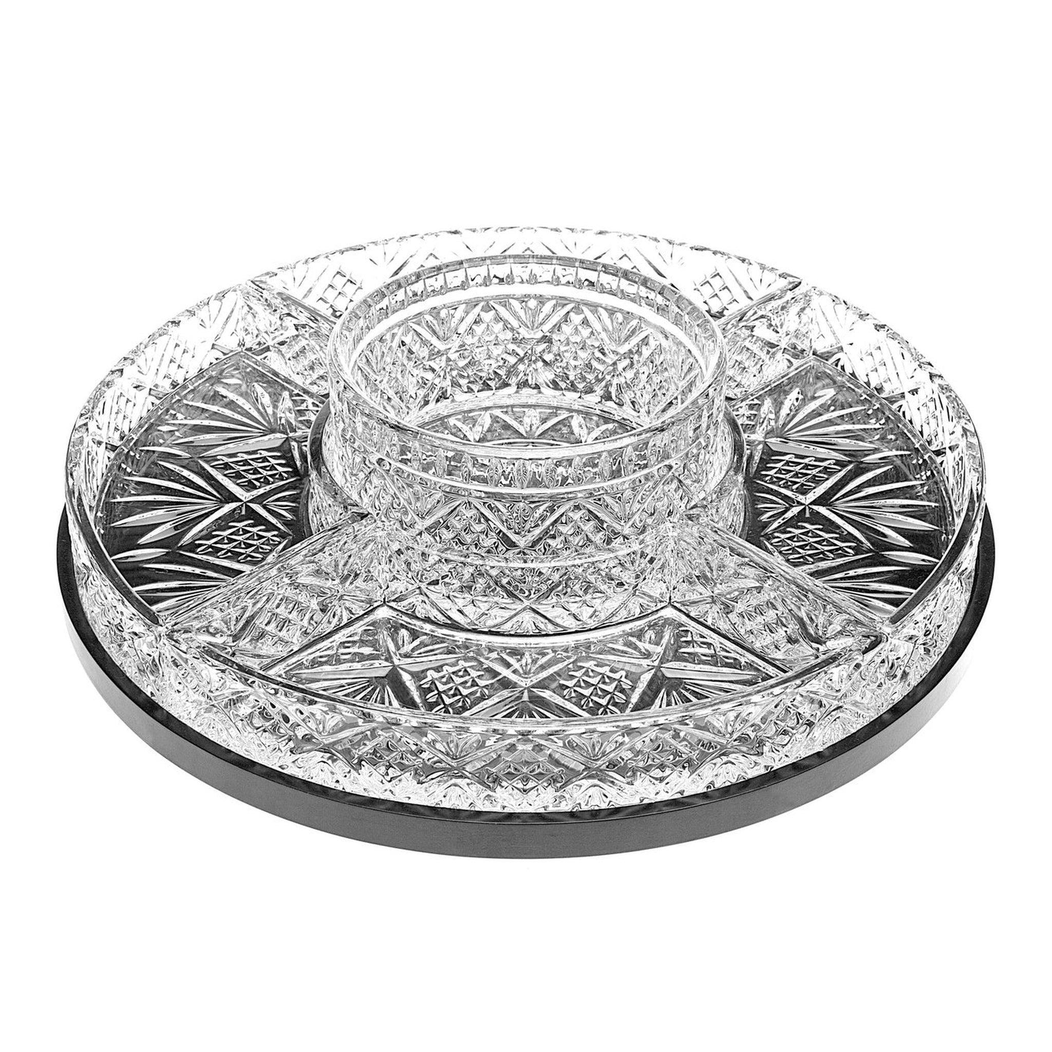 Dublin Crystal 5 Section Lazy Susan – Godinger
