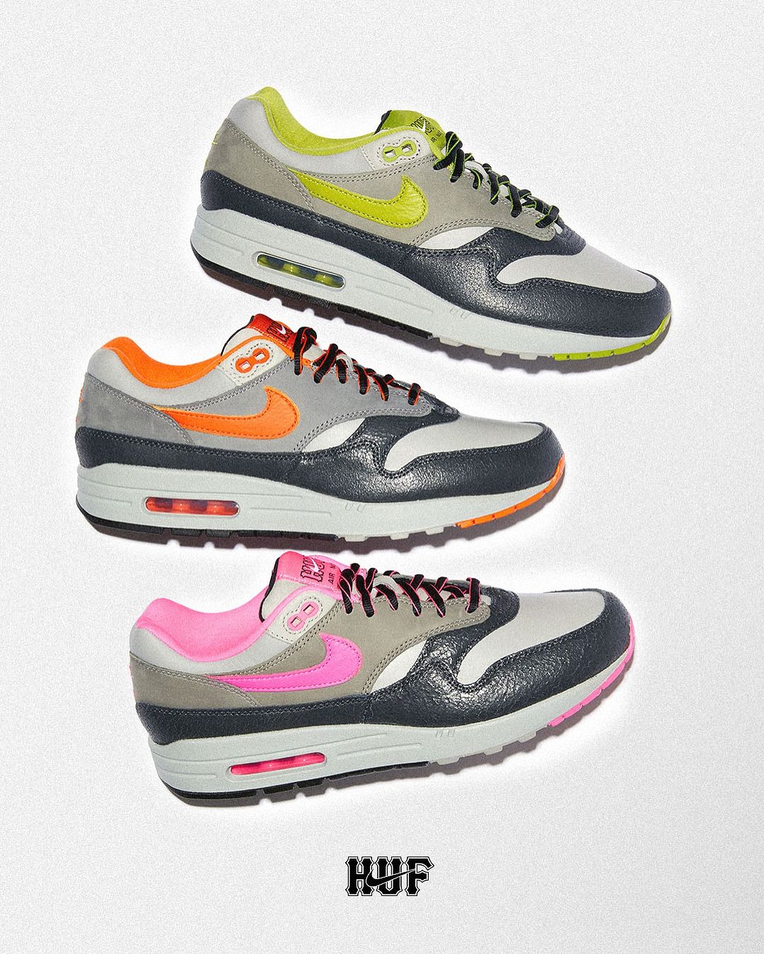 HUF × NIKE AIR MAX 1 PEARが6/15、6/22に国内発売予定【販売店舗掲載