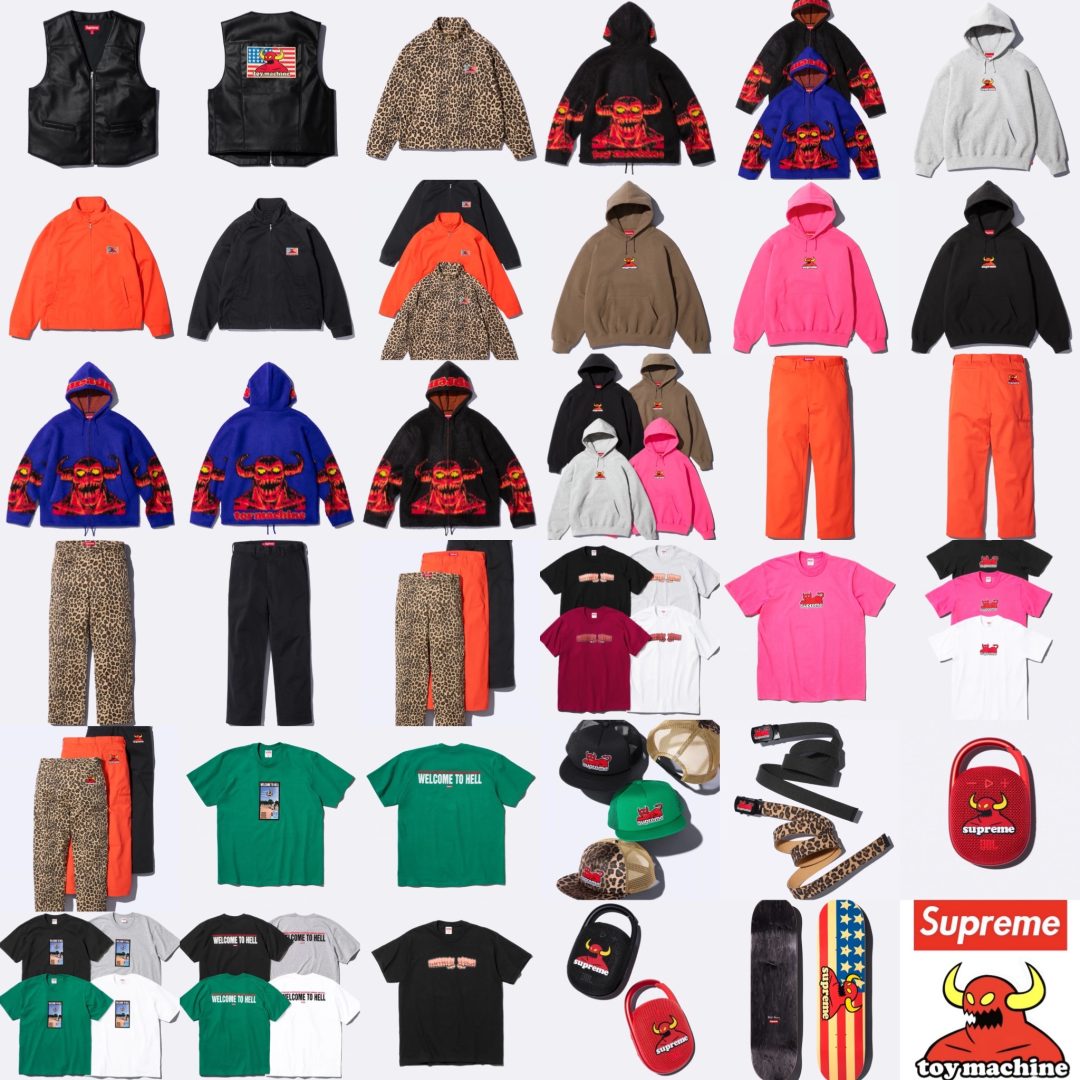 Supreme × Toy Machine 24SS コラボアイテムが3月9日 Week4に発売予定