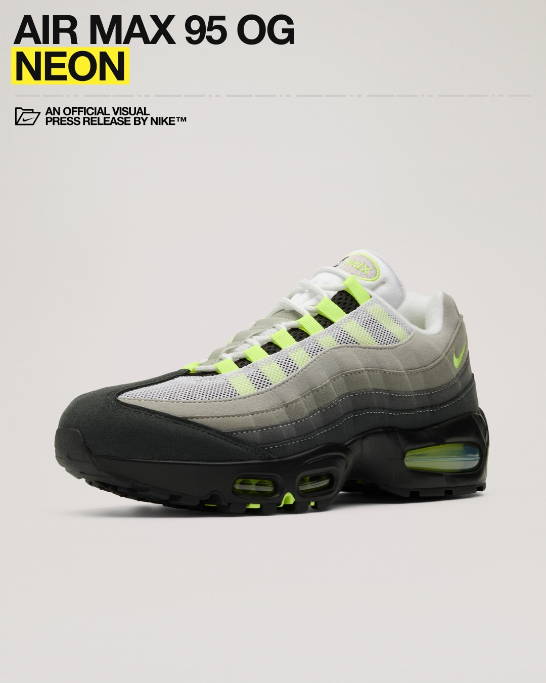 NIKE AIR MAX 95 NEON BIG BUBBLE イエローグラデが3/5に海外発売予定