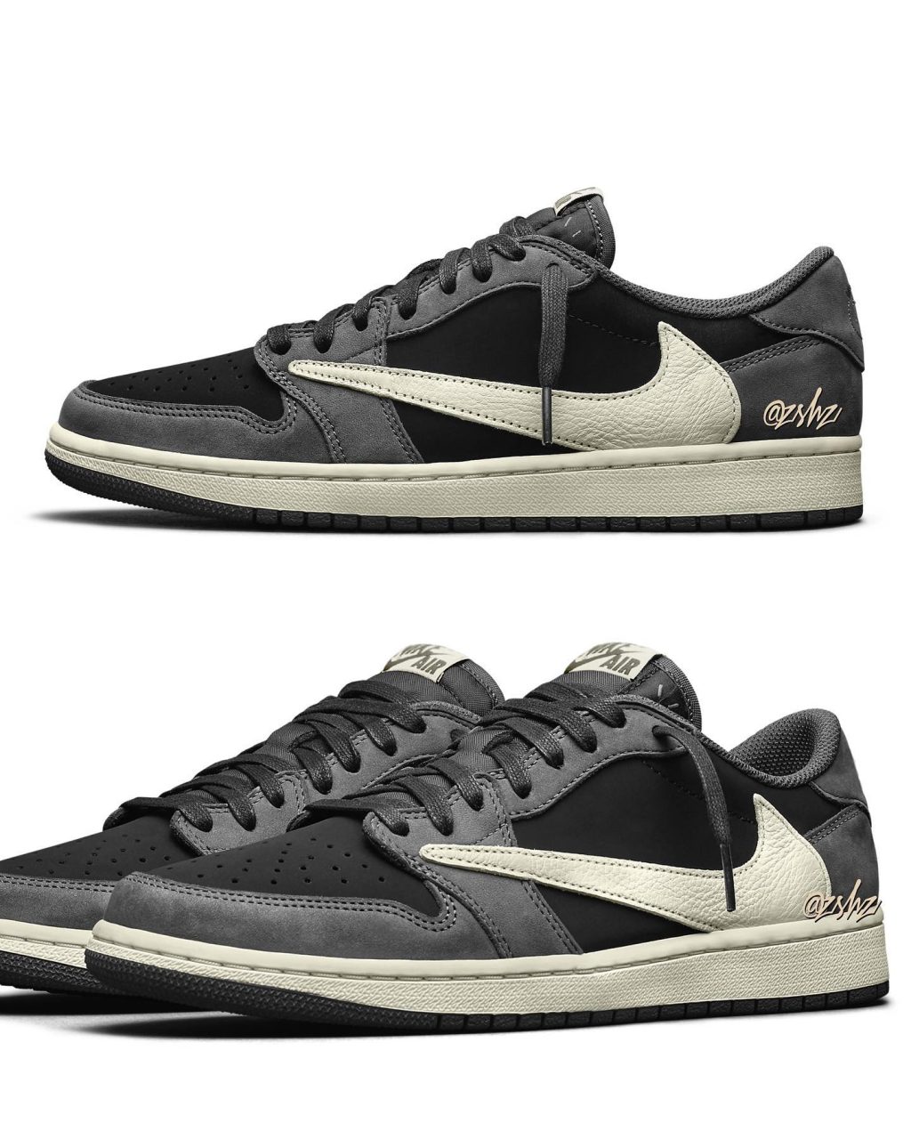 TRAVIS SCOTT × NIKE AIR JORDAN 1 LOW OG SP BLACK PHANTOMが12/15に