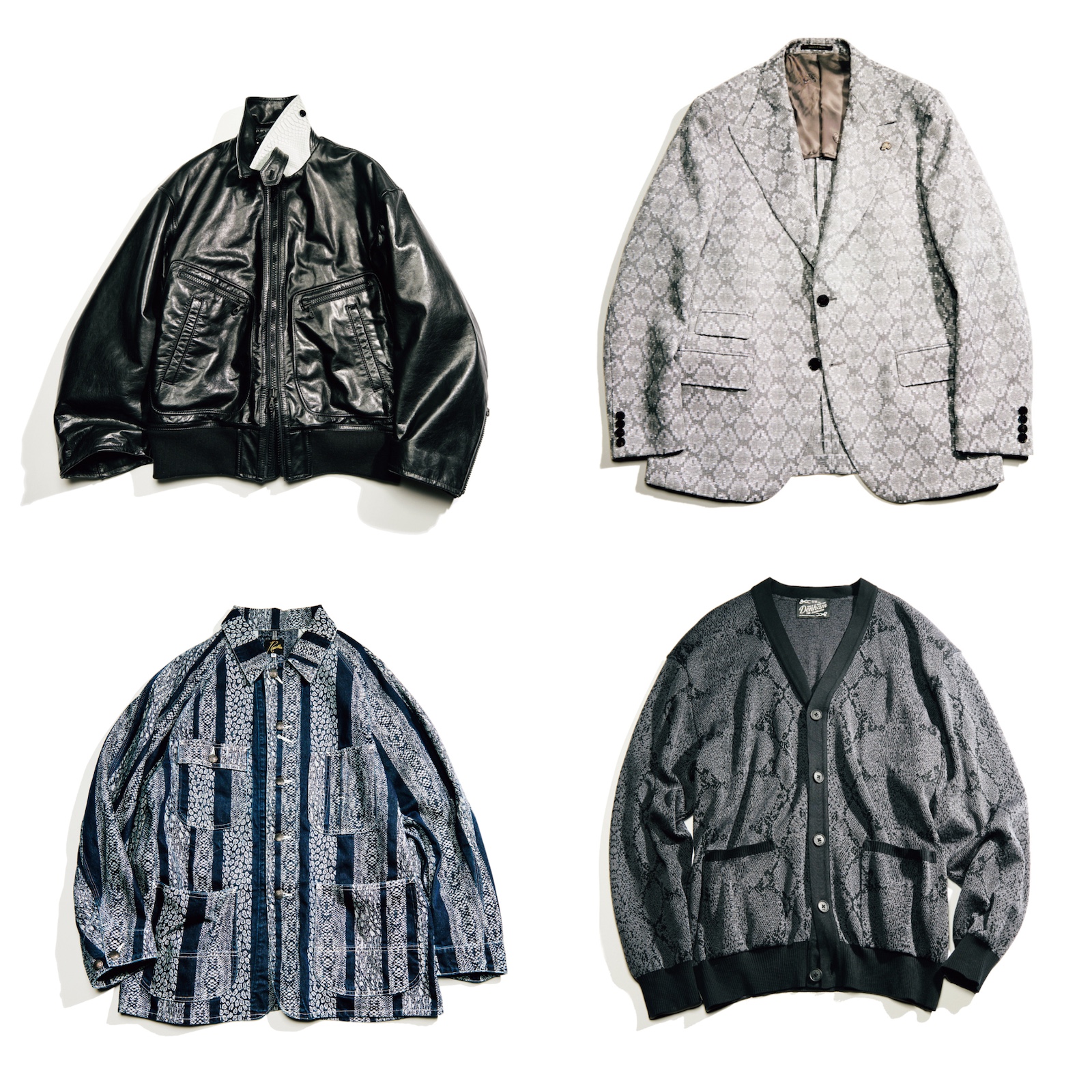 デンハム、ニードルズ…さり気なく取り入れたい、大人の蛇柄ジャケット4