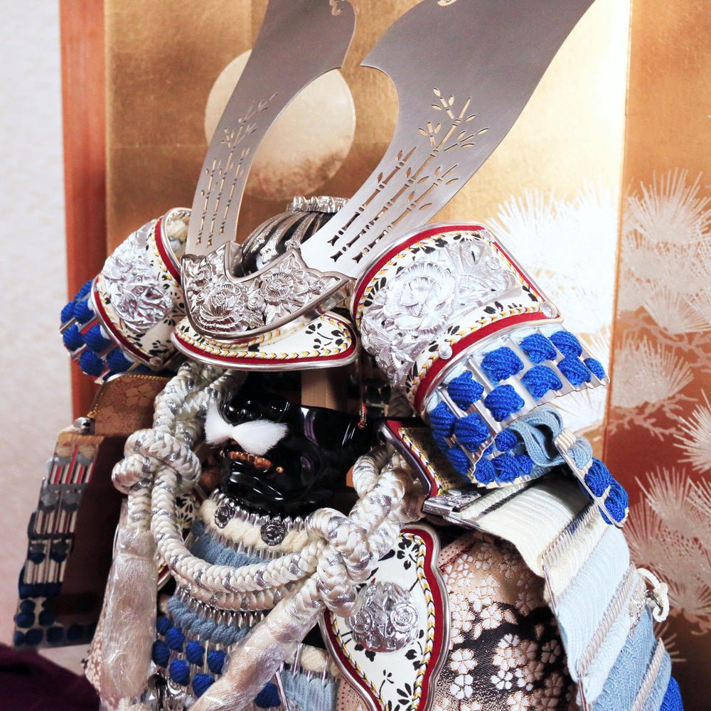 横幅85cm｜翠鳳作 12号青段鎧｜青い鎧が美しい！｜五月人形 ｜良い