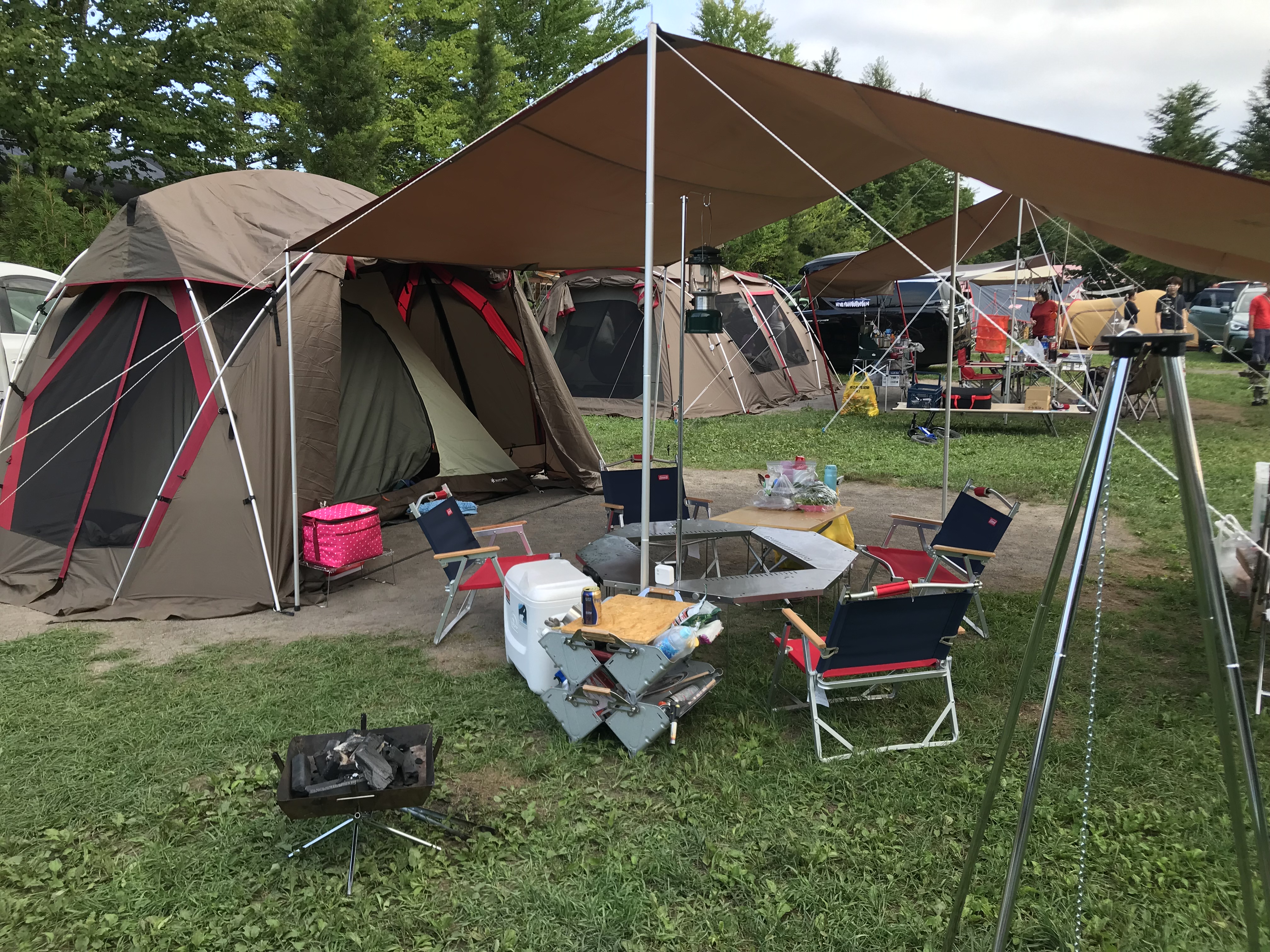 軽井沢スウィートグラスで、リビングシェルのインナーテントを初めて