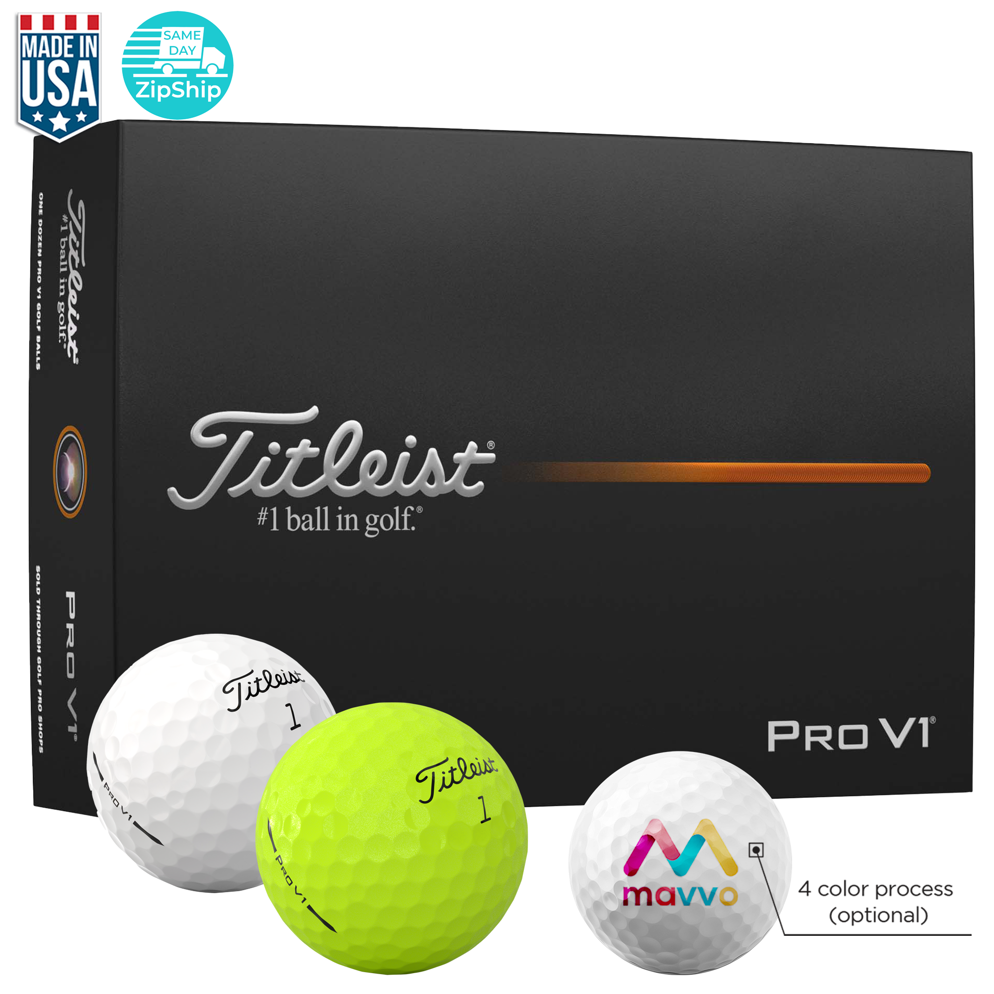 PV1 - Personalized Pro V1 Golf Balls | Titleist Pro V1 with Logo