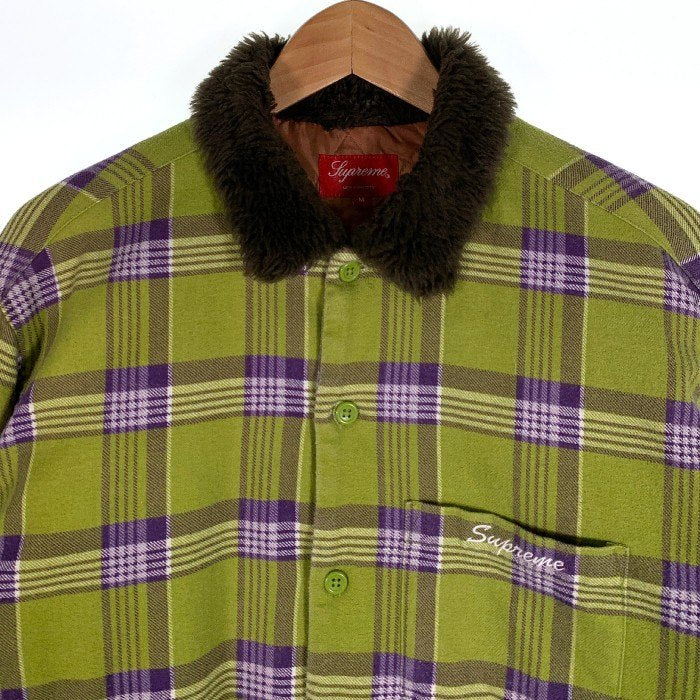 SUPREME シュプリーム 21AW Faux Fur Collar Flannel Shirt フェイク