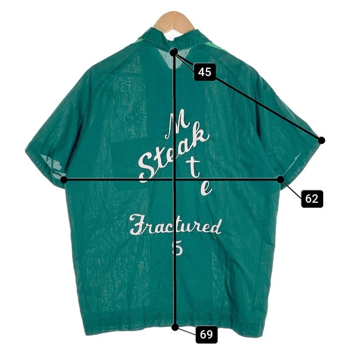 70's Hilton ヒルトン ボーリングシャツ 半袖 グリーン USA製 Size L