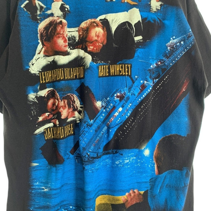 90's TITANIC タイタニック 両面プリント Tシャツ ブラック ブートレグ
