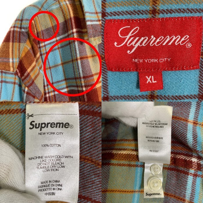 SUPREME シュプリーム 22AW Plaid Flannel Shirt チェック フランネル