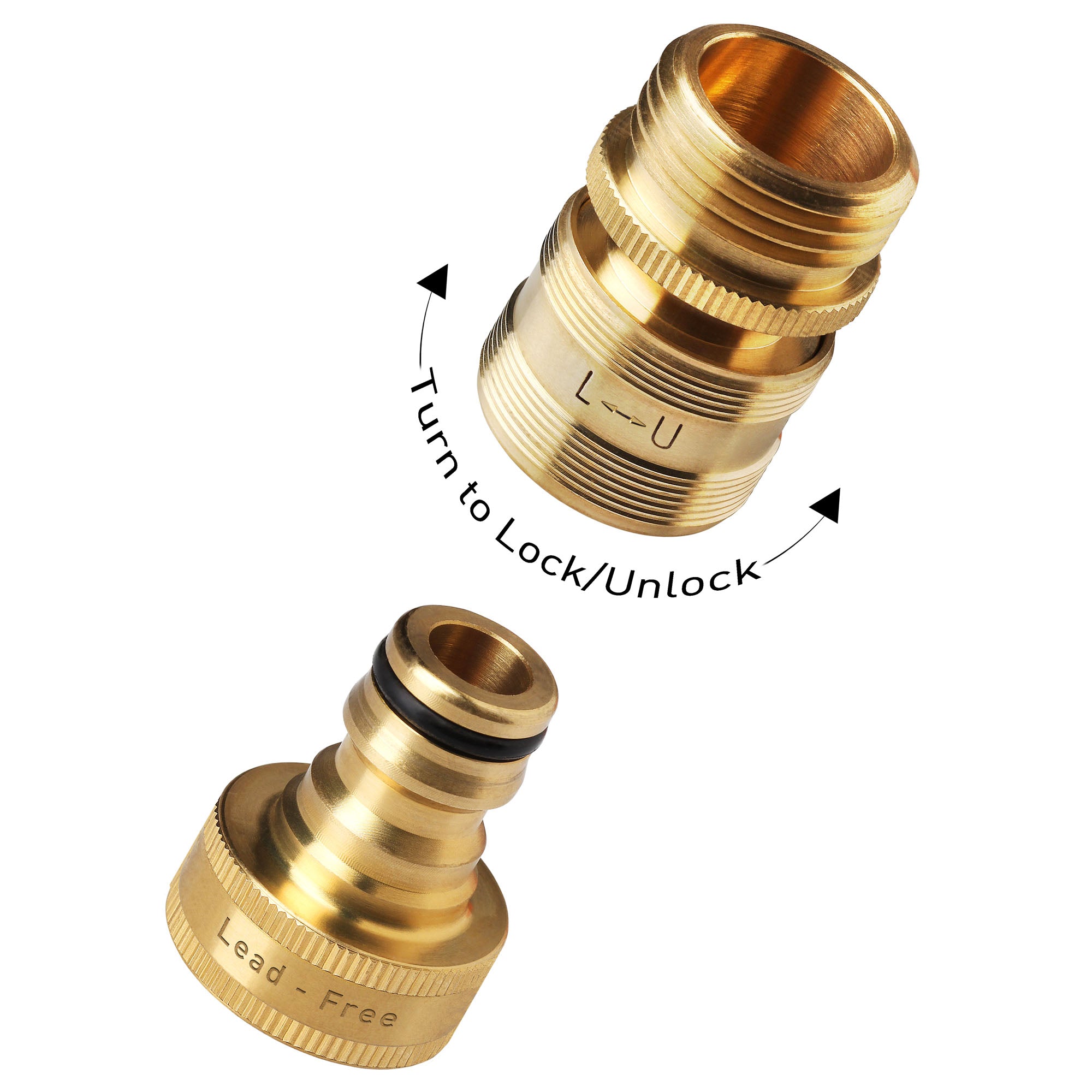 GORILLA EASY CONNECT® Lead-Free Solid Brass Quick Connect Set with