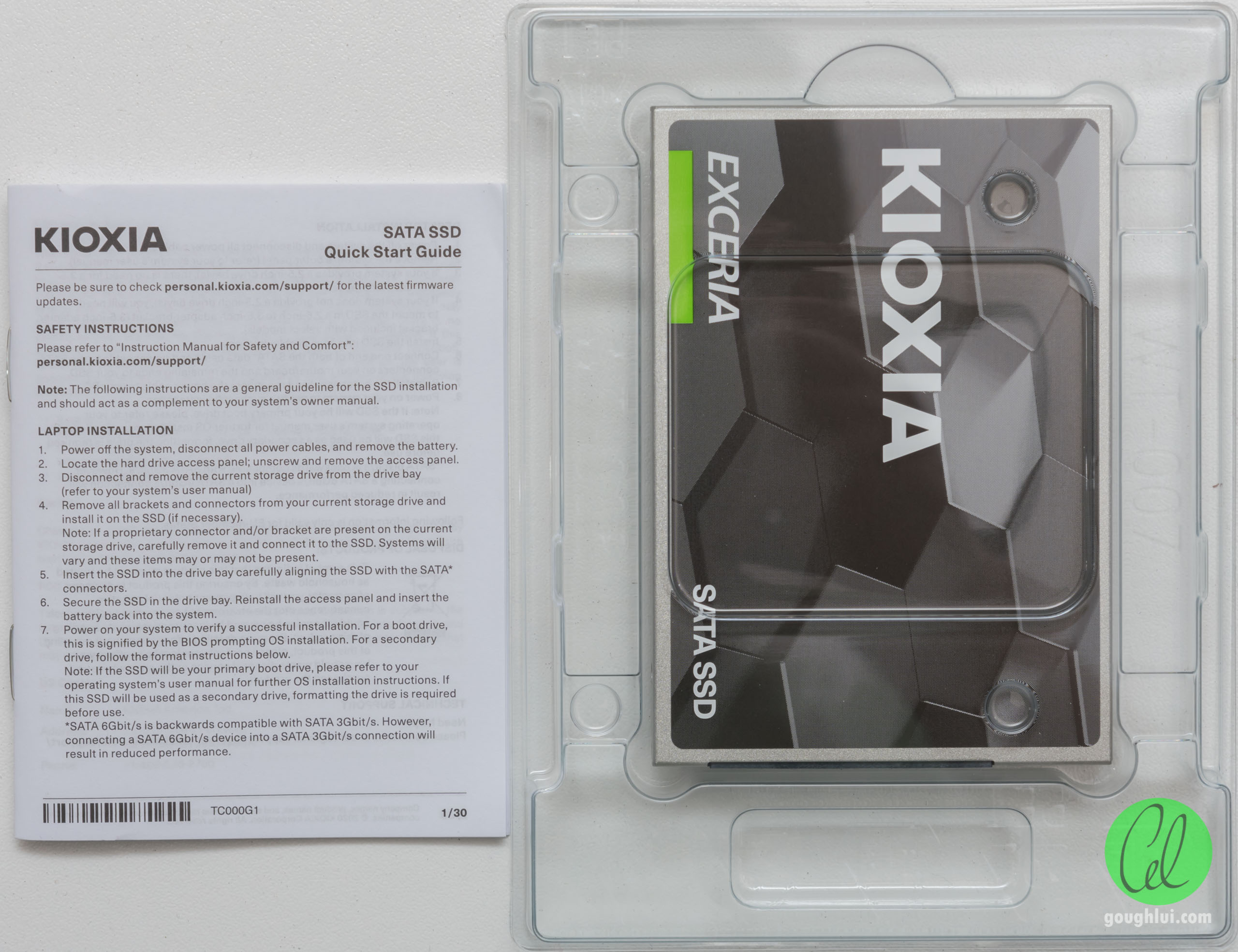 Review, Teardown: Kioxia Exceria 960GB 2.5″ SATA SSD (P/N