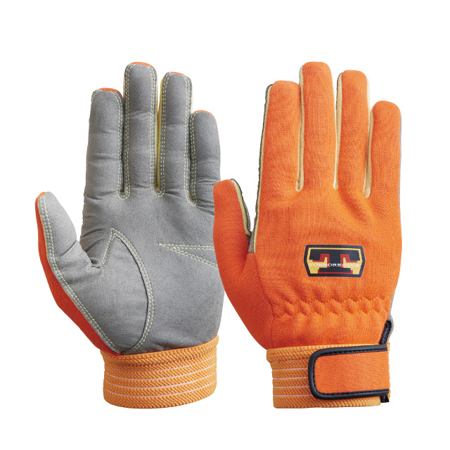 トンボレスキュー 耐切創手袋 アラミド繊維 手首ゴム オレンジ