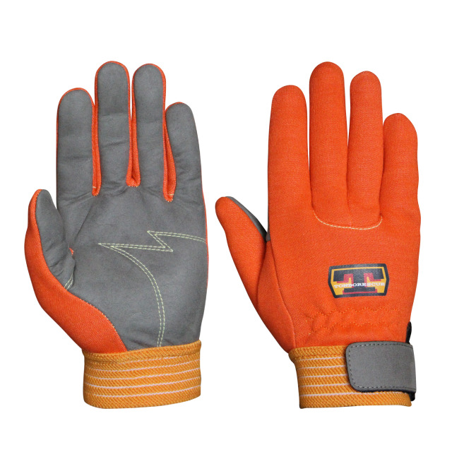 トンボレスキュー 耐切創手袋 アラミド繊維 手首ゴム オレンジ