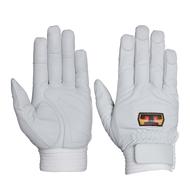 トンボレスキュー 牛革手袋 手のひら補強あり 指先ロールアップ 手首