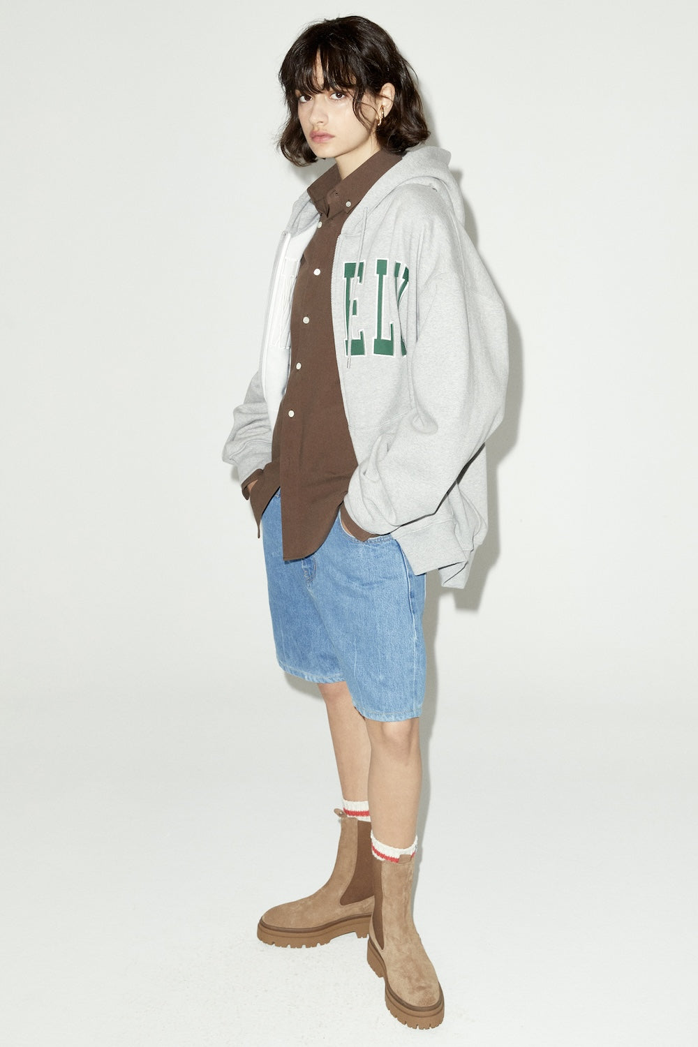 LONELY/LOVELY FLUFF HOODIE ZIP-UP GRAY – NOHANT GLOBAL