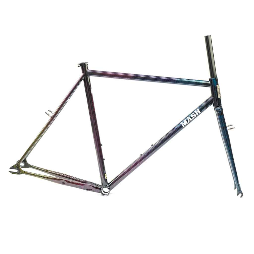 MASH* steel frame set (black/rainbow flake) - BLUE LUG GLOBAL
