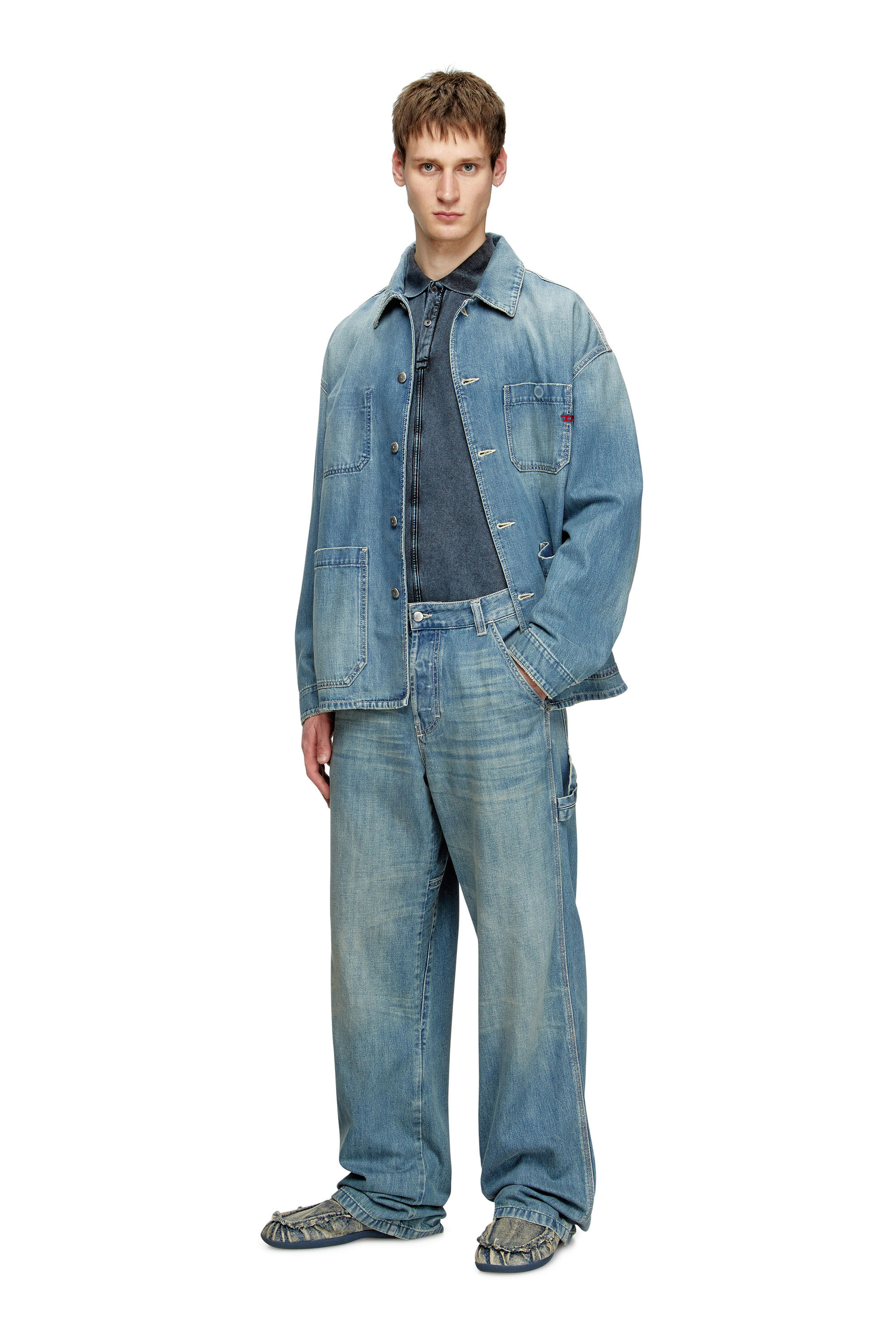 Men's Relaxed Jeans | Light Blue | Diesel D-Livery