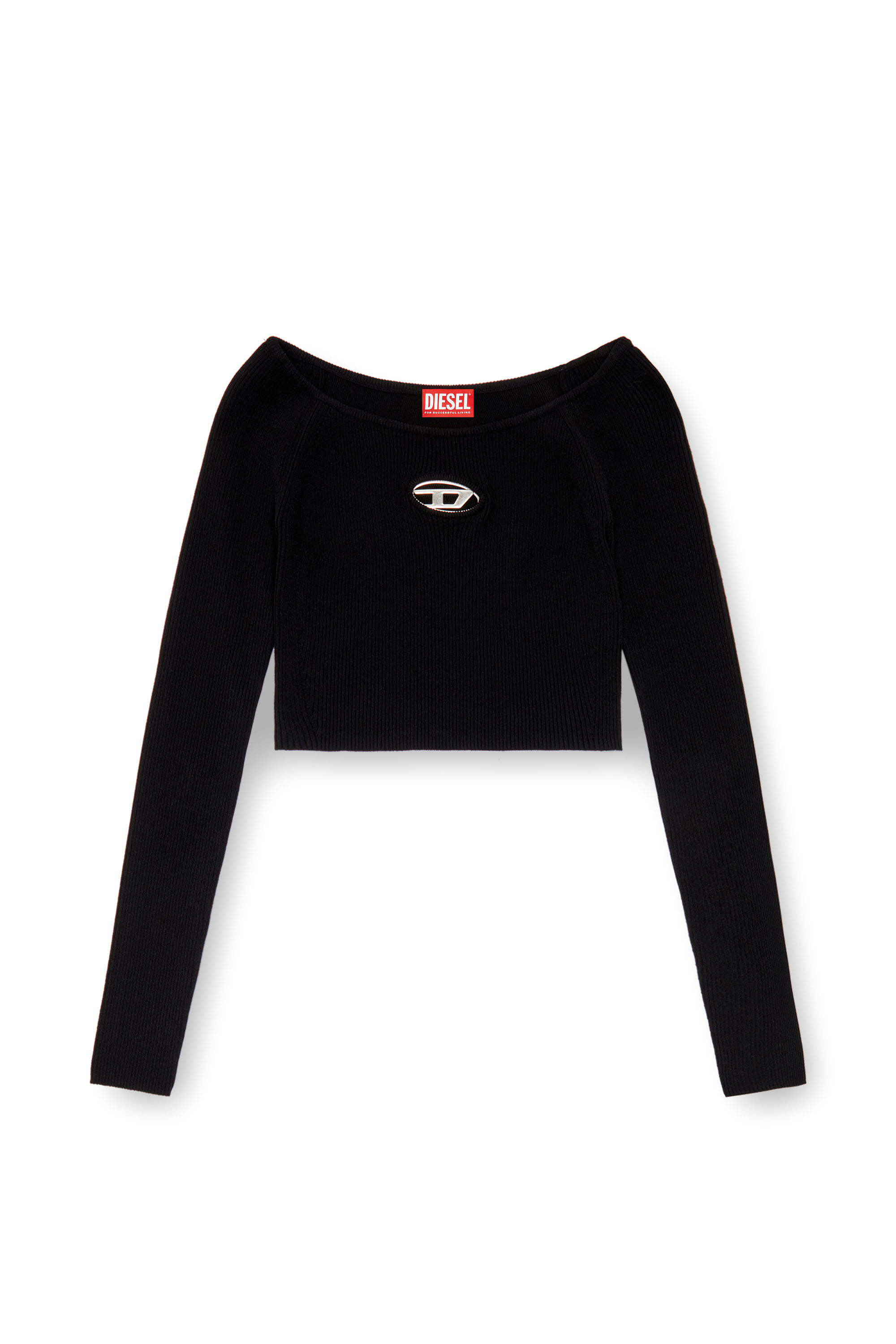 Women's Off-the-shoulder top in ribbed knit | Multicolor | Diesel