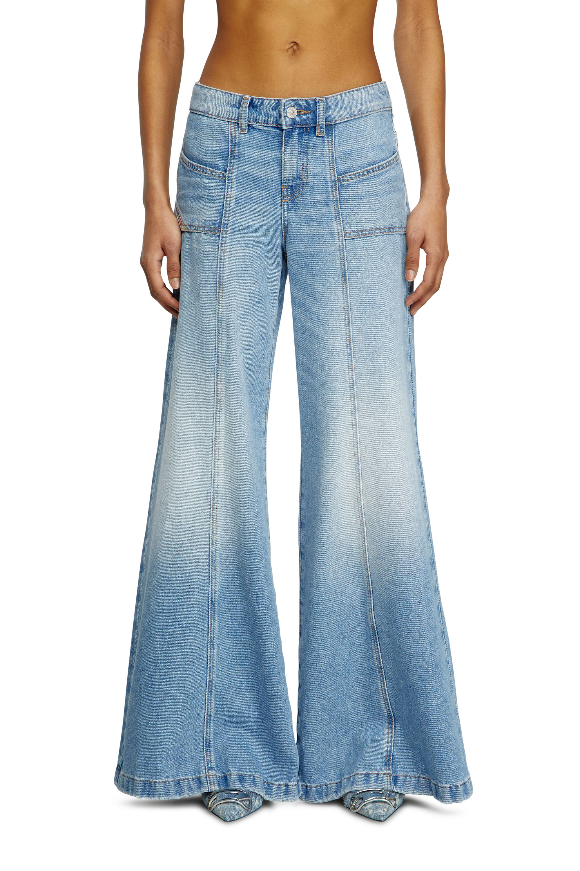 Women's Flare Jeans | Light Blue | Diesel D-Akii