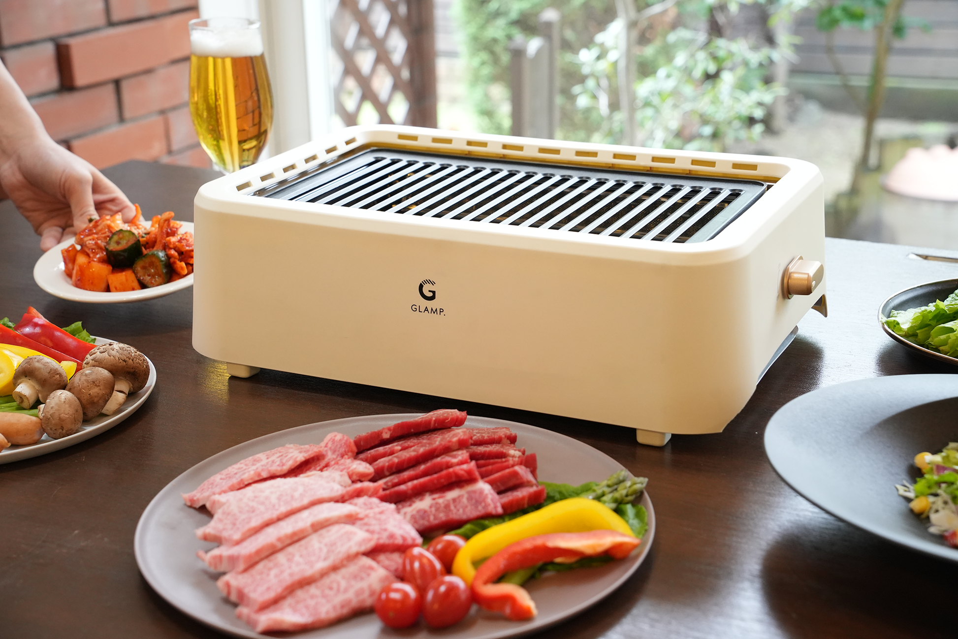 超少煙グリル ブラック ホワイト GLAMP グランプ 煙が少ない スモーク