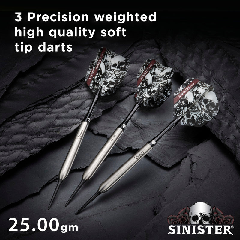 Viper Sinister Darts 95% Tungsten Steel Tip Darts 25 Grams – GLD