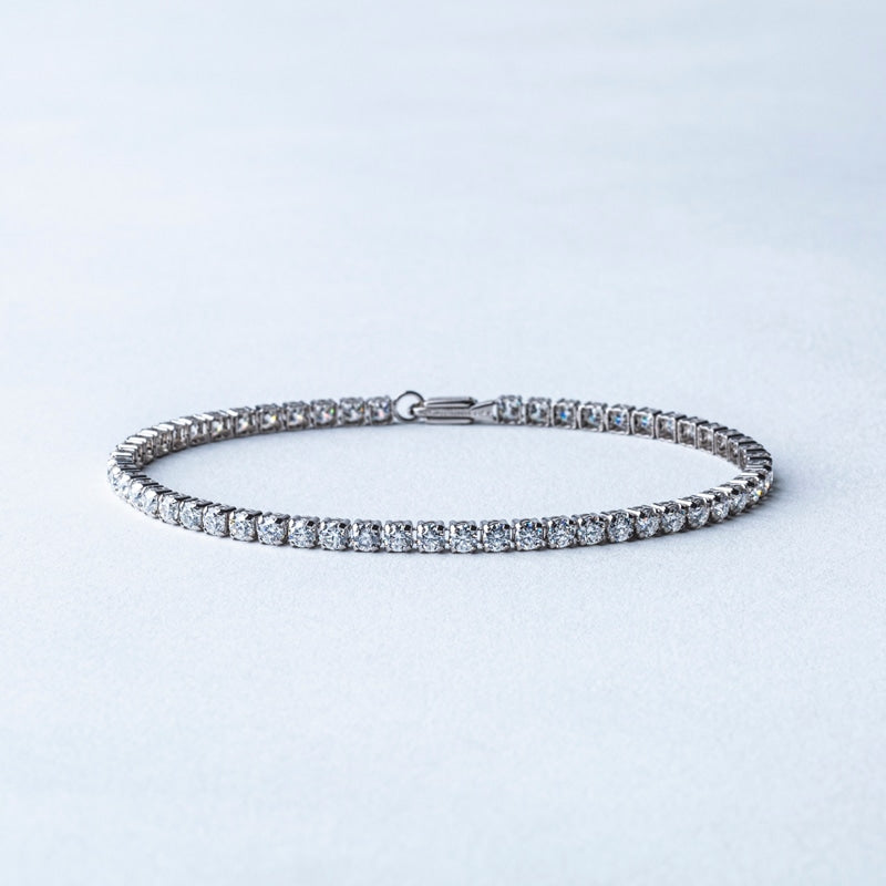 M モアサナイトテニスブレスレット（モアサナイト/プラチナ）PT900