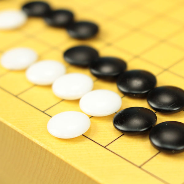 本榧四方木口 ミニ碁盤足付(4分石用）