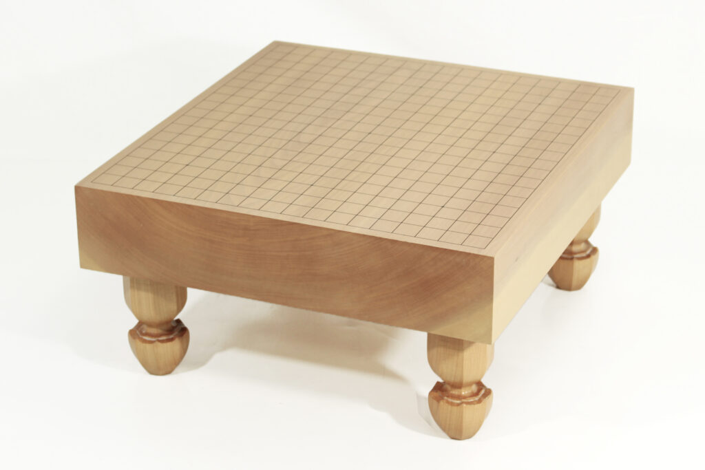 本桂｜碁盤30号脚付 3点セット｜本蛤碁石28号／栗碁笥