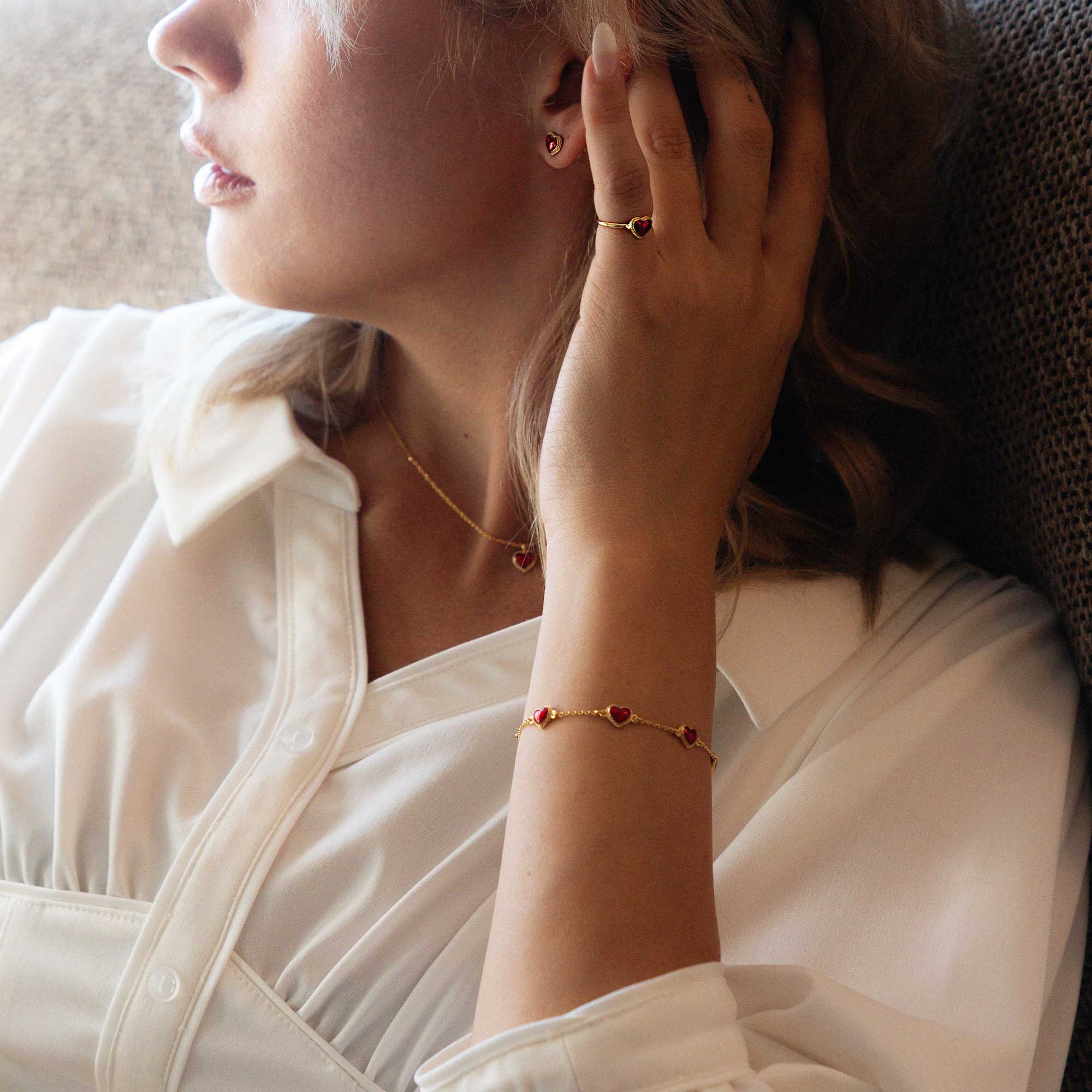 ポップハート レッド ネックレス