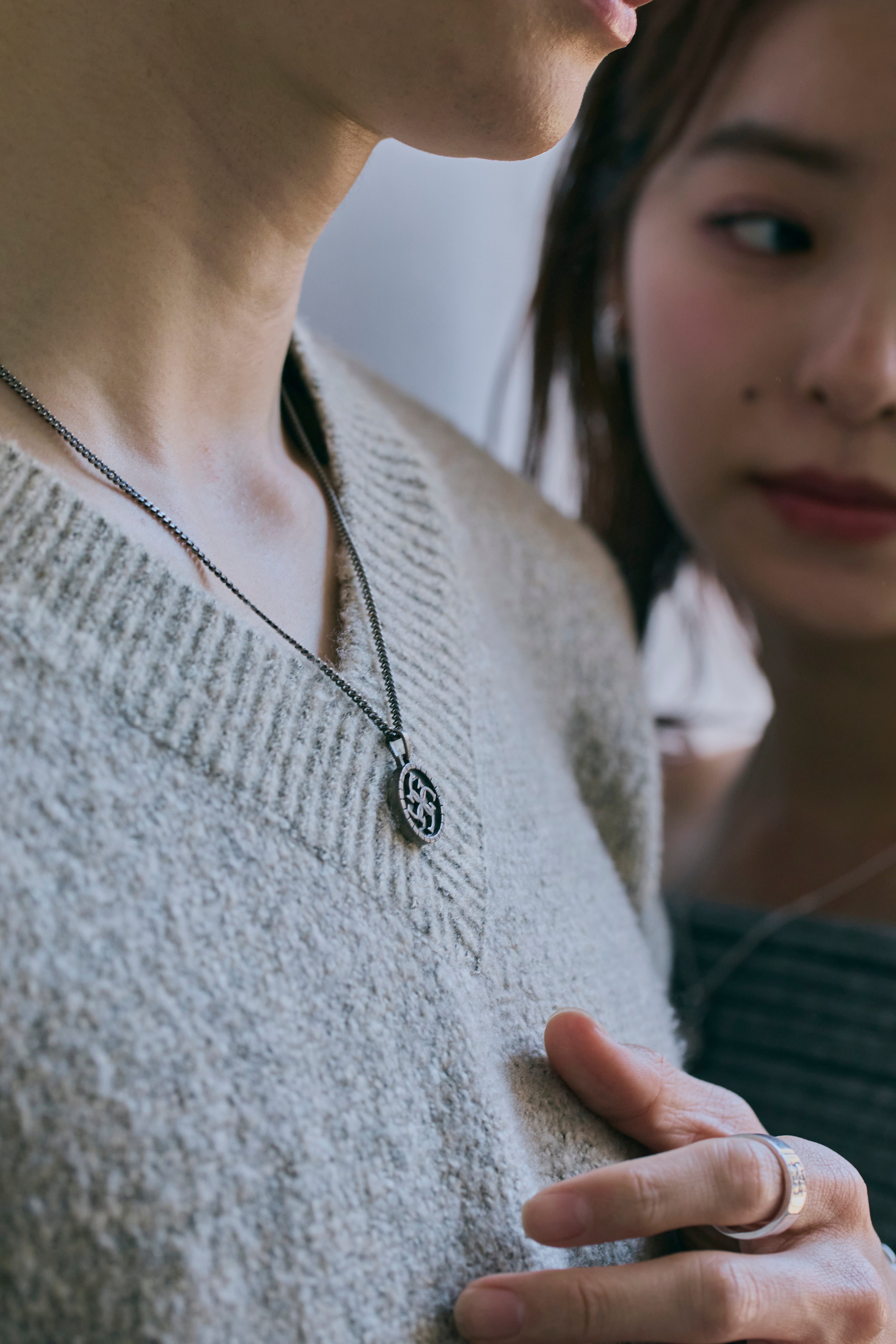 Cross Coin necklace 【SMOKED SILVER】 – GRAiL