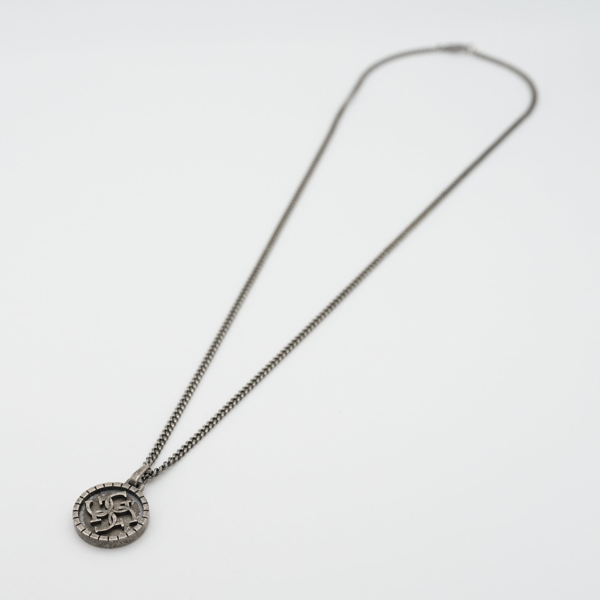 Cross Coin necklace 【SMOKED SILVER】 – GRAiL