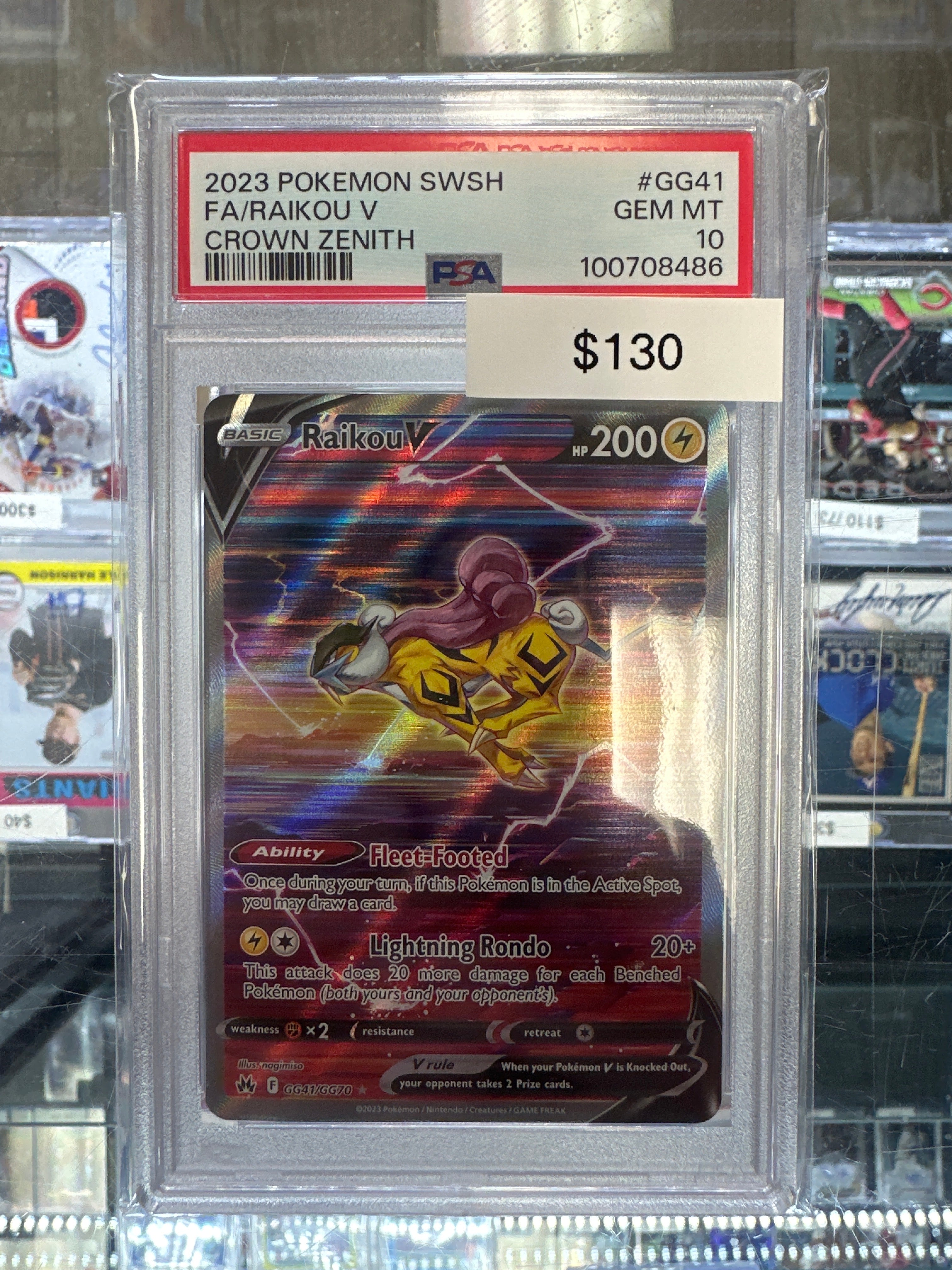 Pokemon Crown Zenith Raikou V GG41/GG70 PSA 10 – Grail Collectibles AZ
