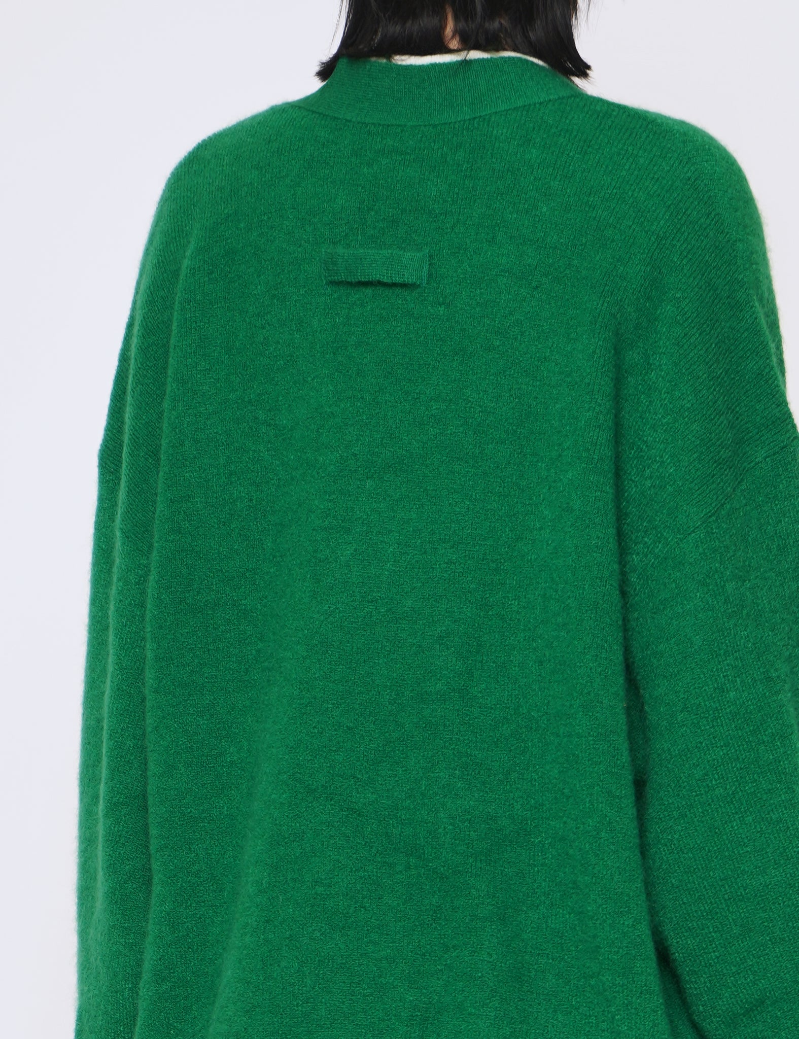 stein GREEN EXTRA FINE KID MOHAIR CARDIGAN