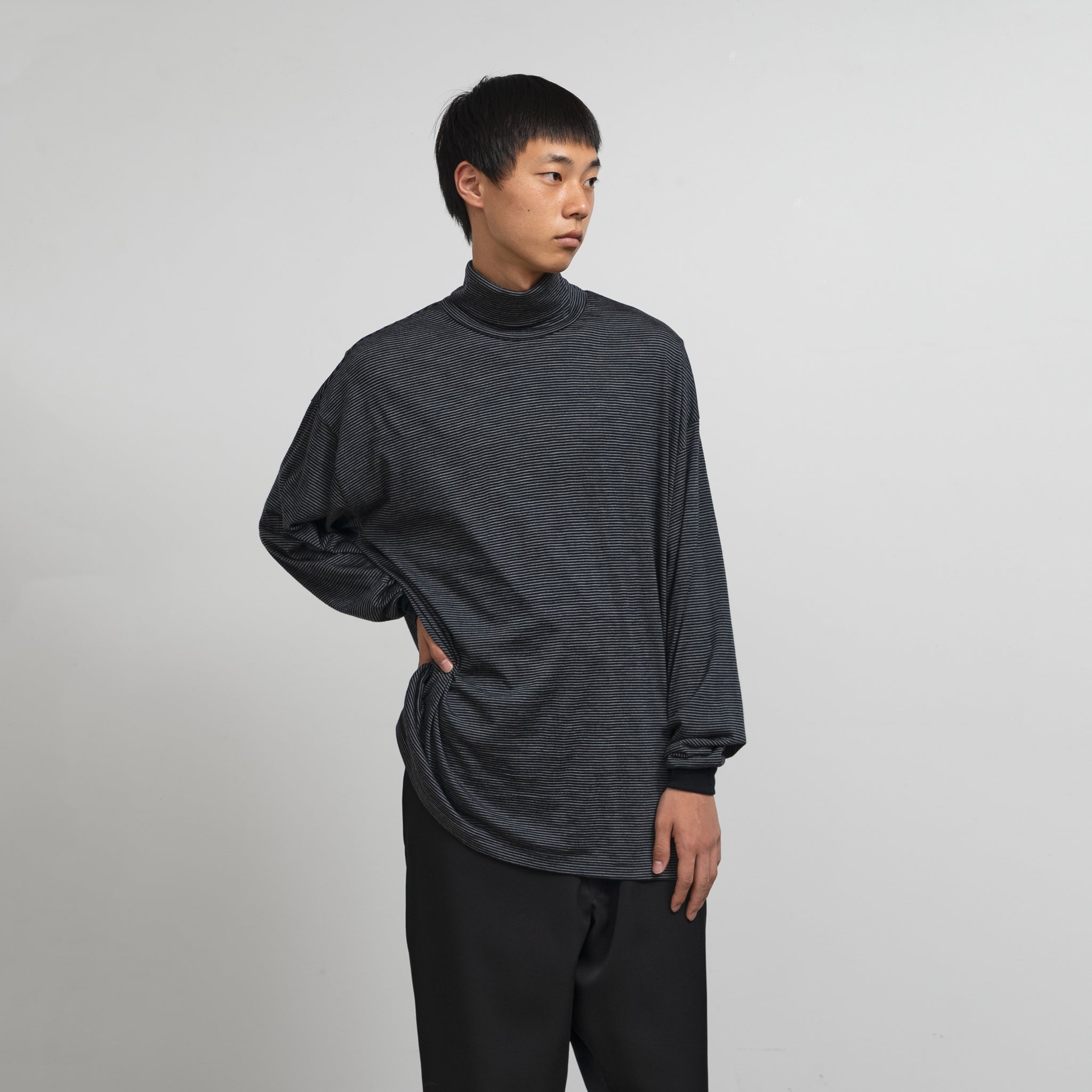 Wool Border L/S Turtle Neck Tee – Graphpaper KYOTO｜グラフペーパー