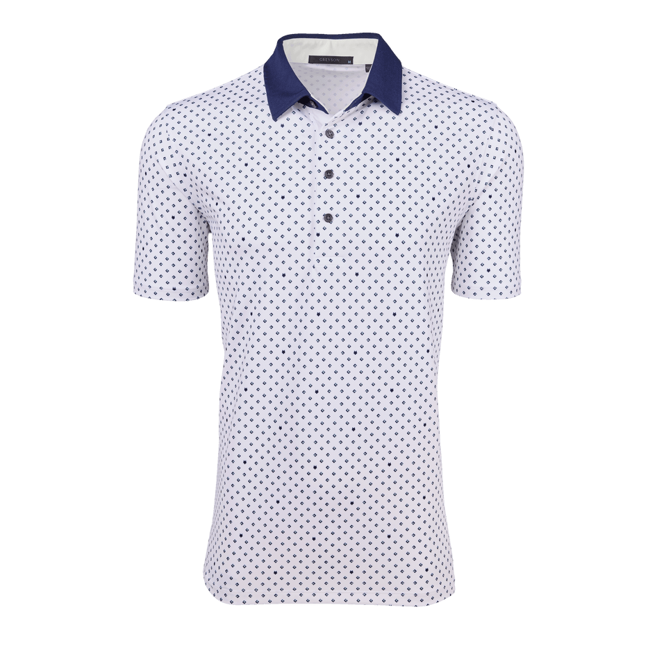 Mens G Squared Short Sleeve Polo - Performance Printed Polo with
