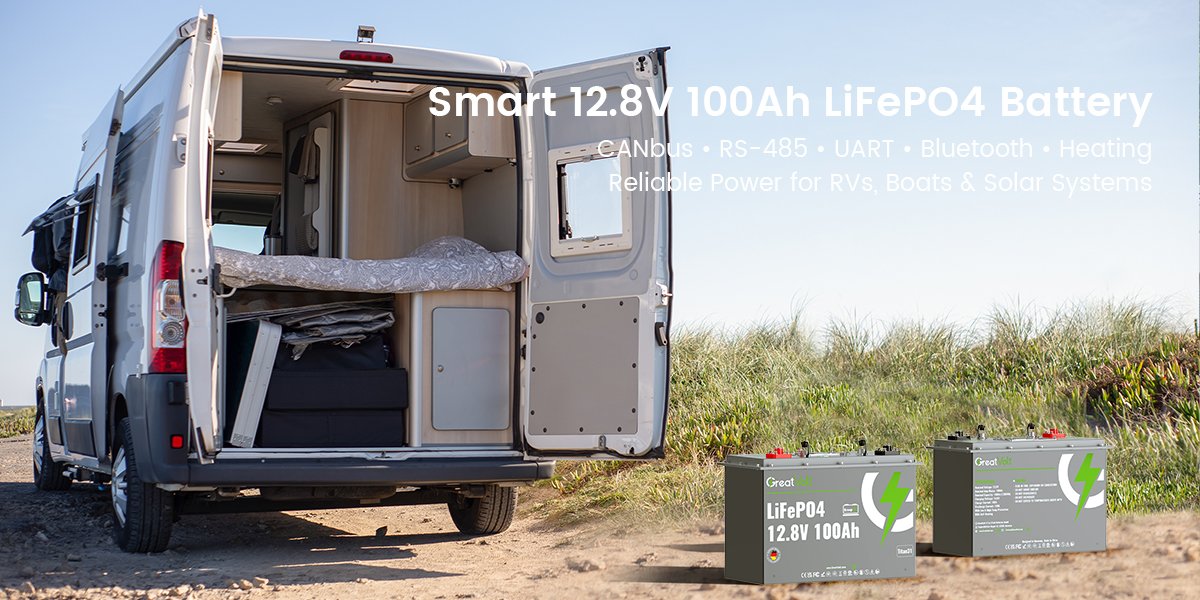 LiFePO4 12V/12.8V 100Ah LiFePO4 Battery with BlueTooth and Heating