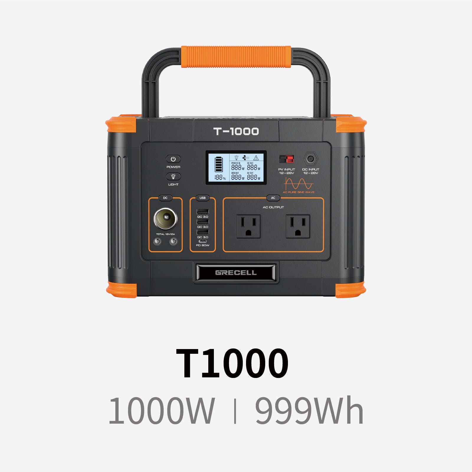 GRECELL Portable Power Station 1000W - GRECELL