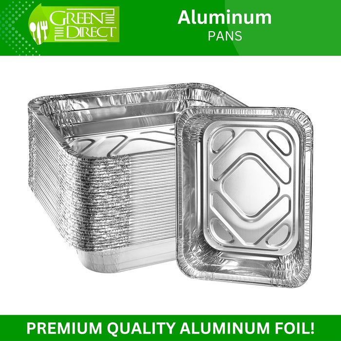 Green Direct Aluminum Pans With Lids 9x13 Disposable Foil Pans