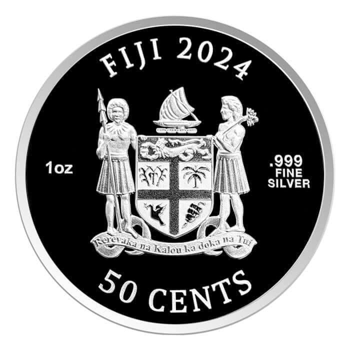 2024 Fiji Mona Lisa x Van Gogh 1oz Silver Colorized Coin NGC PF 69