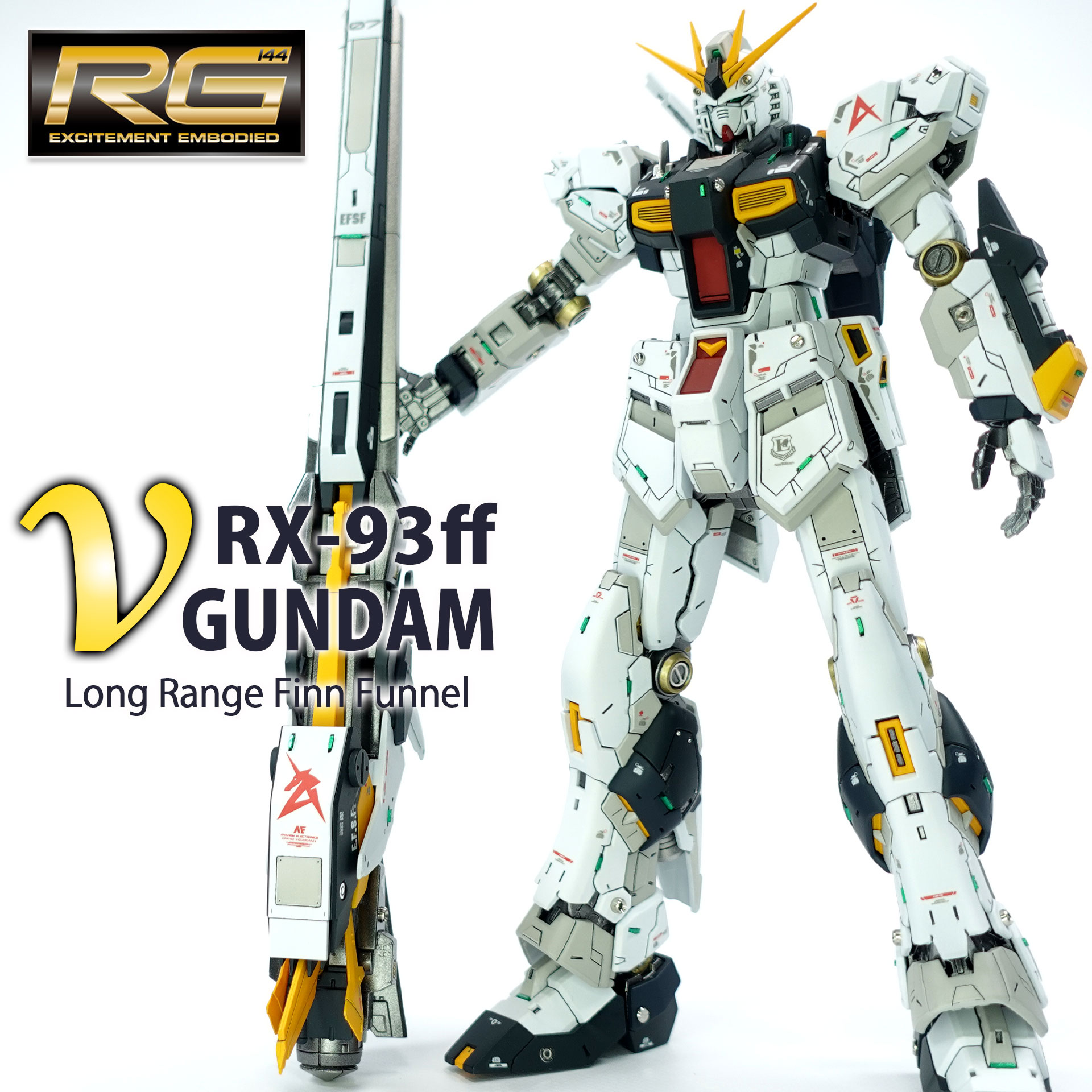 RG RX-93ff νガンダムを通常カラーで全塗装しました！｜ぼうのガンプラ