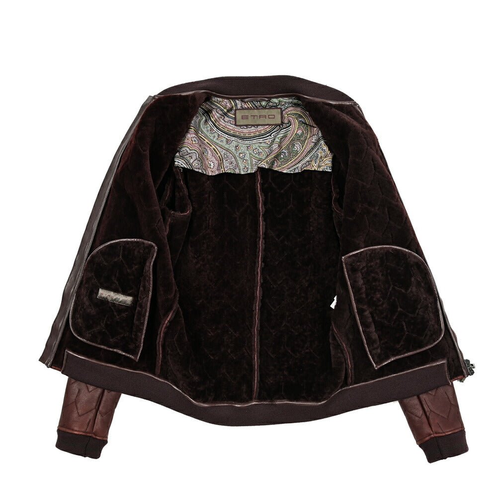 SALE｜ETRO エトロ / ラムスキン100％ キルティングムートンジャケット