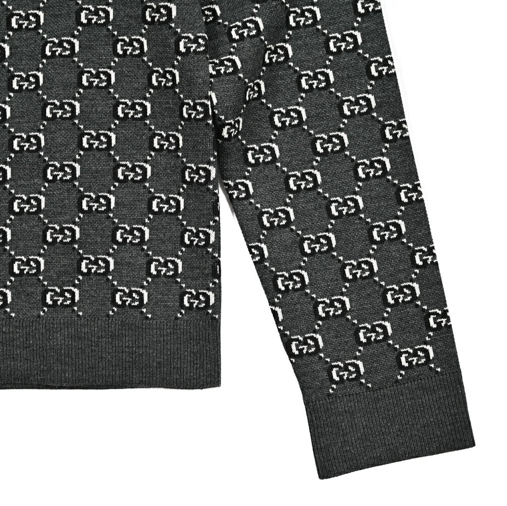 SALE｜GUCCI グッチ / ウール100% モノグラム柄クルーネックニット