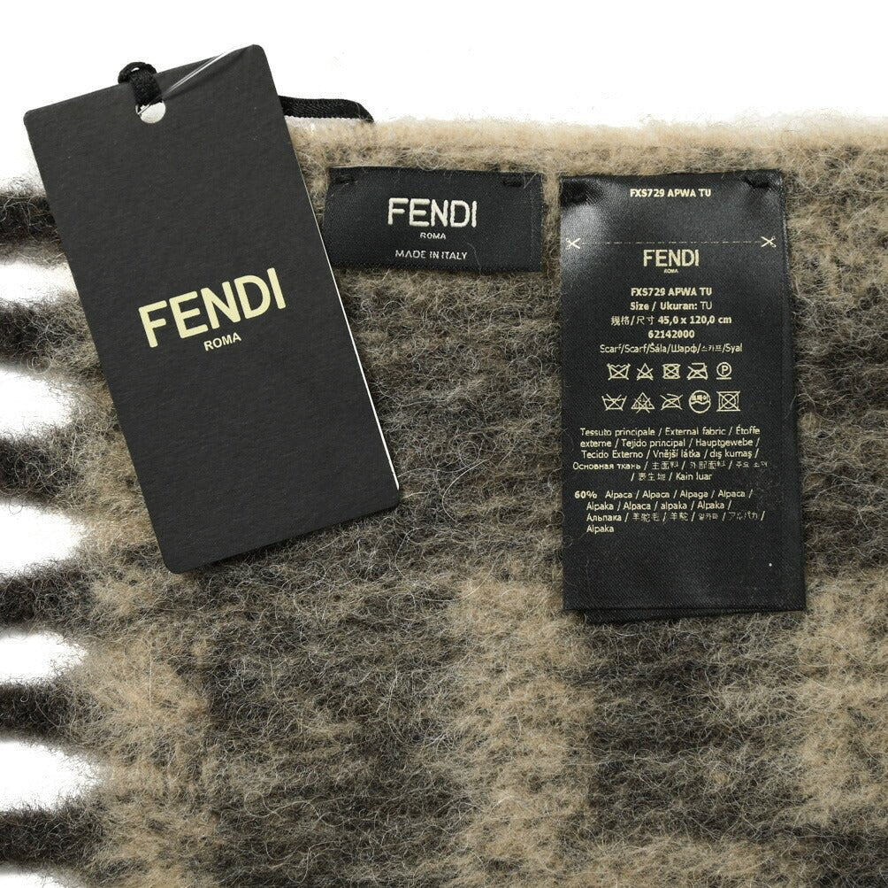 SALE｜FENDI フェンディ / アルパカウール ロゴマフラー / メンズ