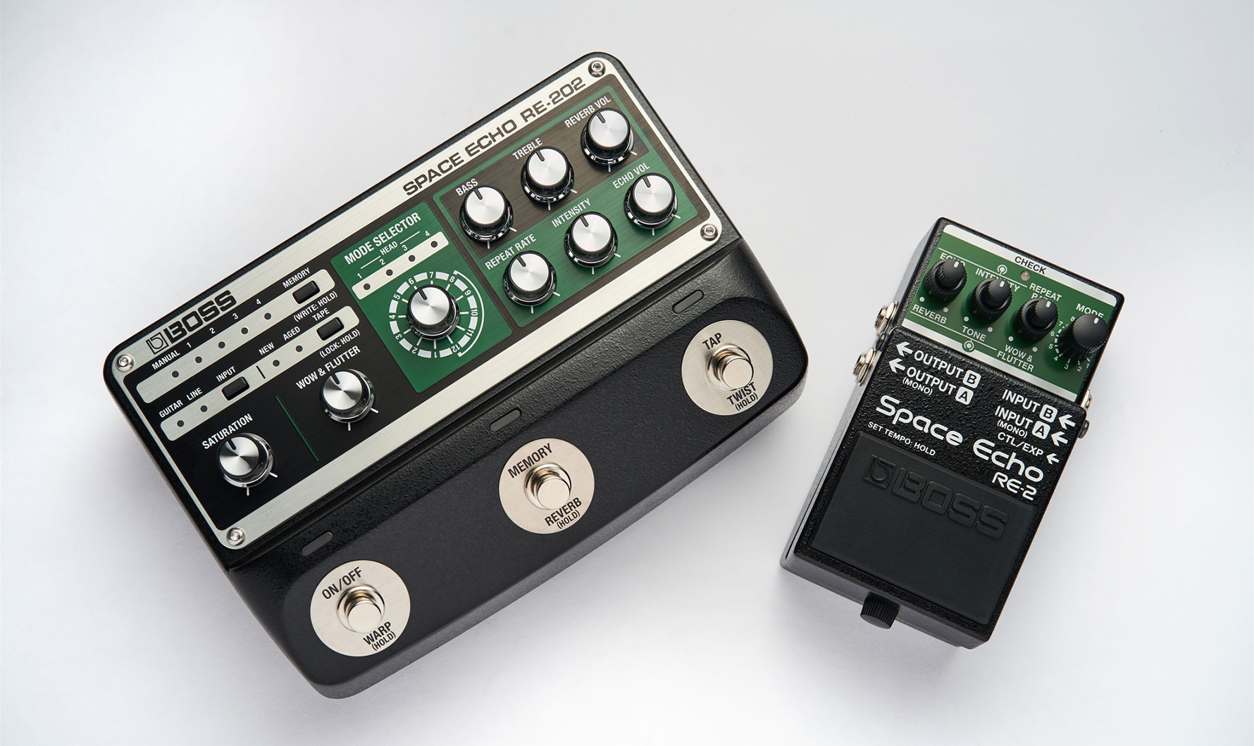 ローランドのテープ式エコーの音を再現したエフェクター2機種がBOSS