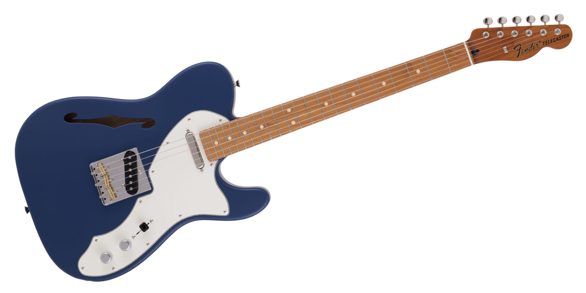 フェンダー、サテン・インディゴ・カラーのテレキャスター・シンライン