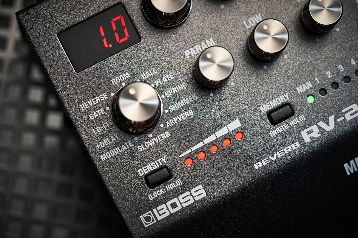 BOSSより、最高峰の音質と汎用性を備えたリバーブ・ペダル“RV-200”が