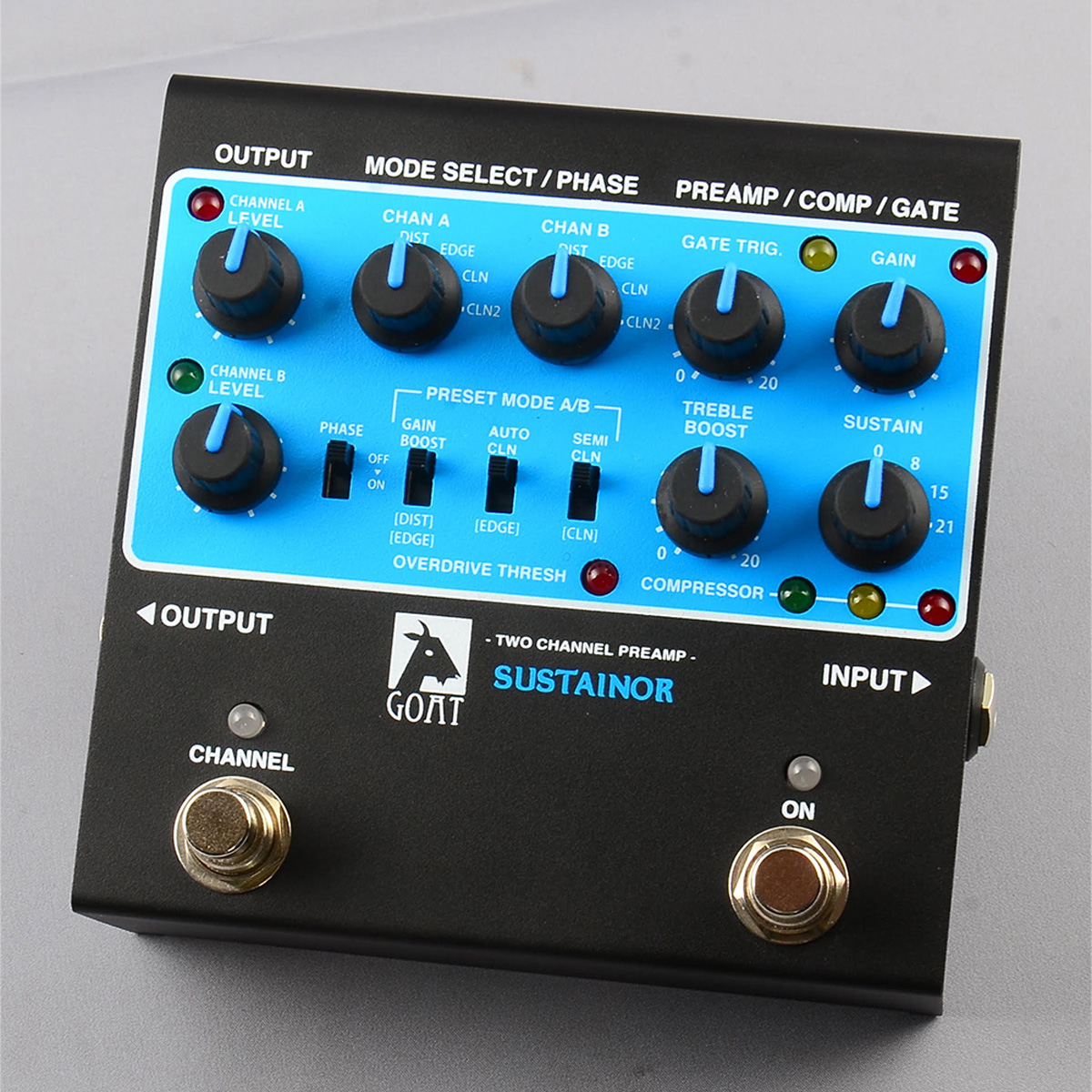 GOATより新製品“SUSTAINOR”が登場 ROCKMANのオリジナル機のサウンドを