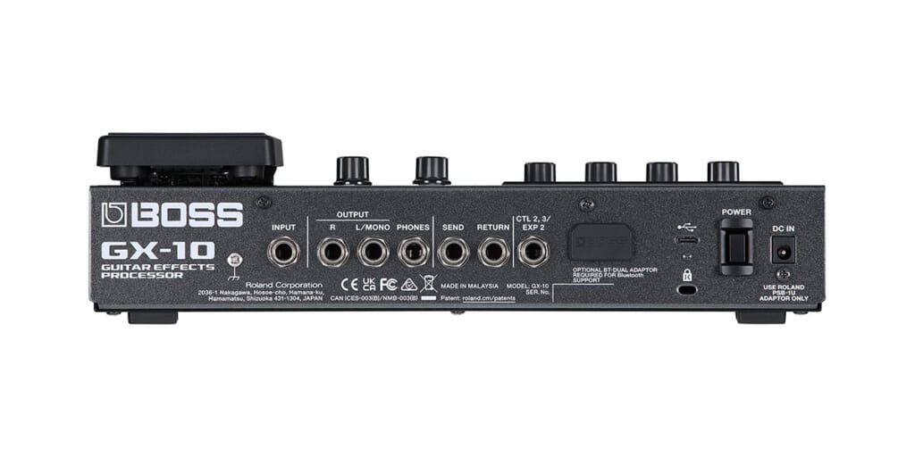BOSSのマルチ・エフェクター“GX-10”が新登場。小型ながら“GX-100”譲り