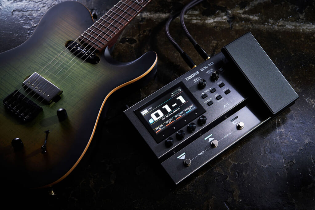 BOSSのマルチ・エフェクター“GX-10”が新登場。小型ながら“GX-100”譲り