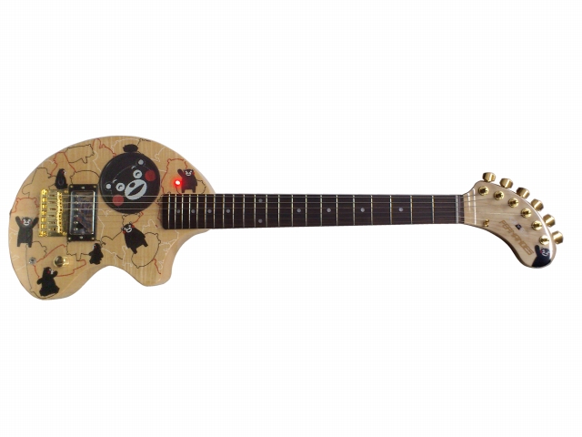 スピーカー内蔵ギター】熊本県産木材“カエデ”を使用したくまモンの